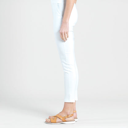 Clara Sunwoo Quality - Techno Knit - Skinny Ankle Pocket Pant - White - Final Sale!