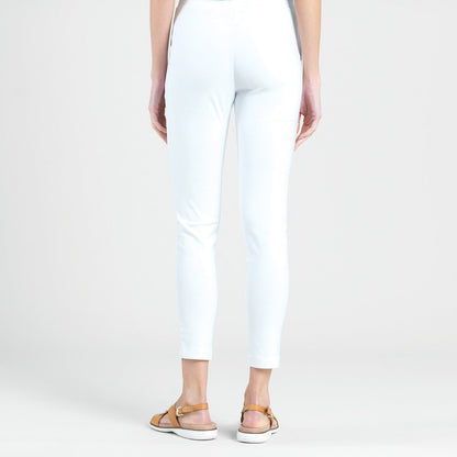 Clara Sunwoo Quality - Techno Knit - Skinny Ankle Pocket Pant - White - Final Sale!