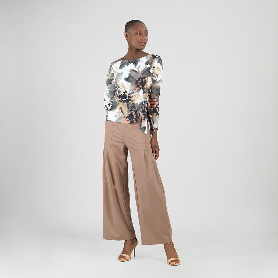 Clara Sunwoo Smart Buy - Gauze Knit - Side Tie Waist Top - Petal Whisper - Final Sale