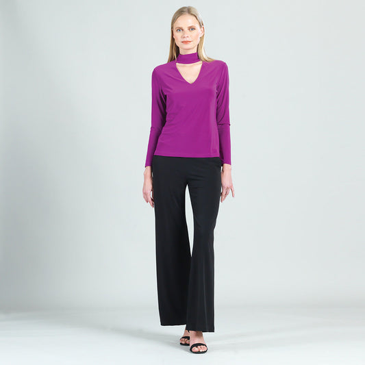 Clara Sunwoo Top Pick - Long Sleeve Choker Top - Violet - Final Sale!