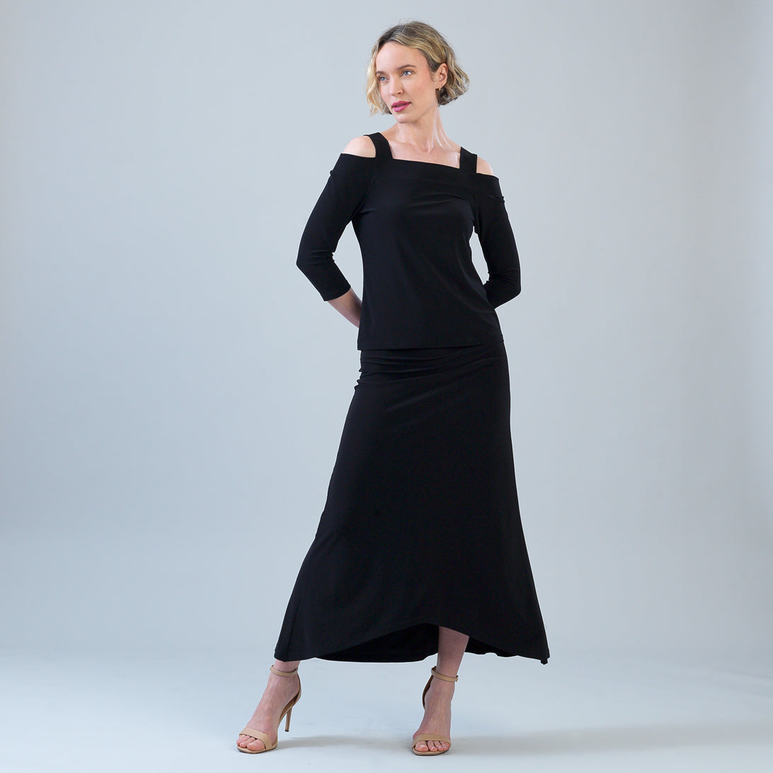 Clara Sunwoo Value - Signature Cold Shoulder Top - Black