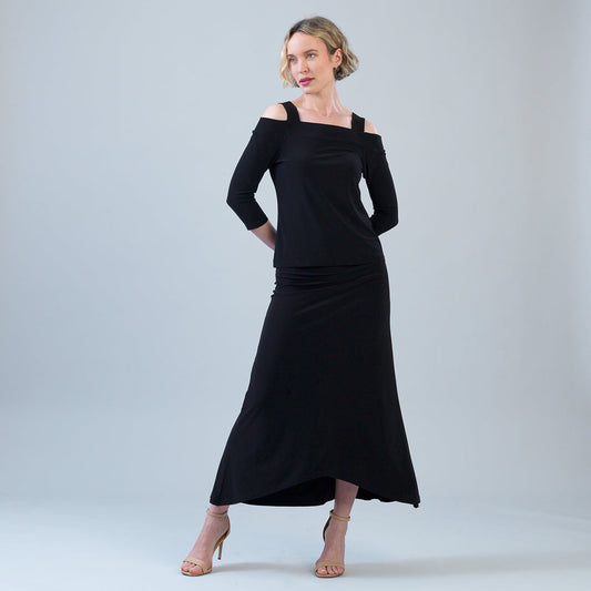 Clara Sunwoo Value - Signature Cold Shoulder Top - Black