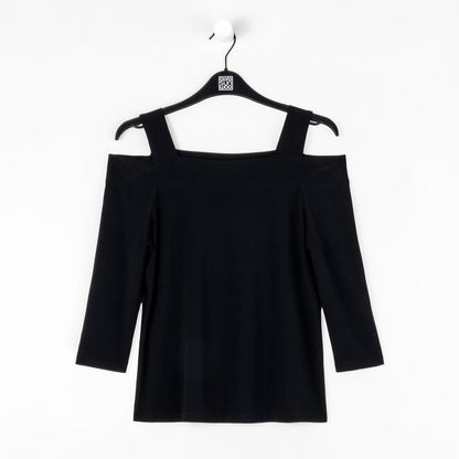 Clara Sunwoo Value - Signature Cold Shoulder Top - Black