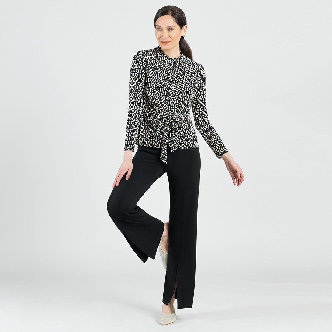 Clara Sunwoo Classic - Textured Center Front Tie Top - Chain Link - Final Sale!