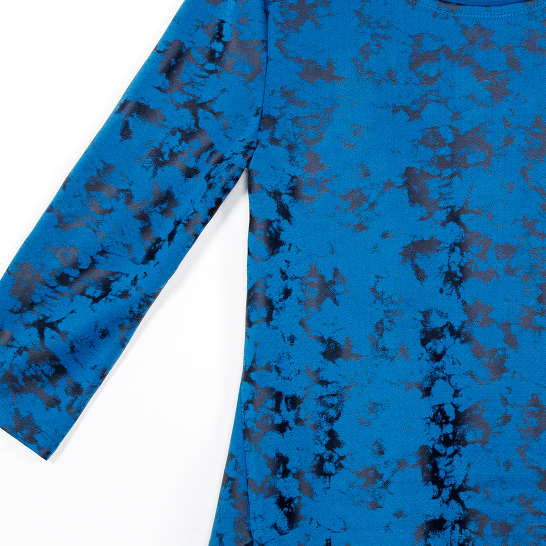 Clara Sunwoo Top Pick - Foil Knit - Parachute Hem Tunic - Abstract Splatter - Final Sale!