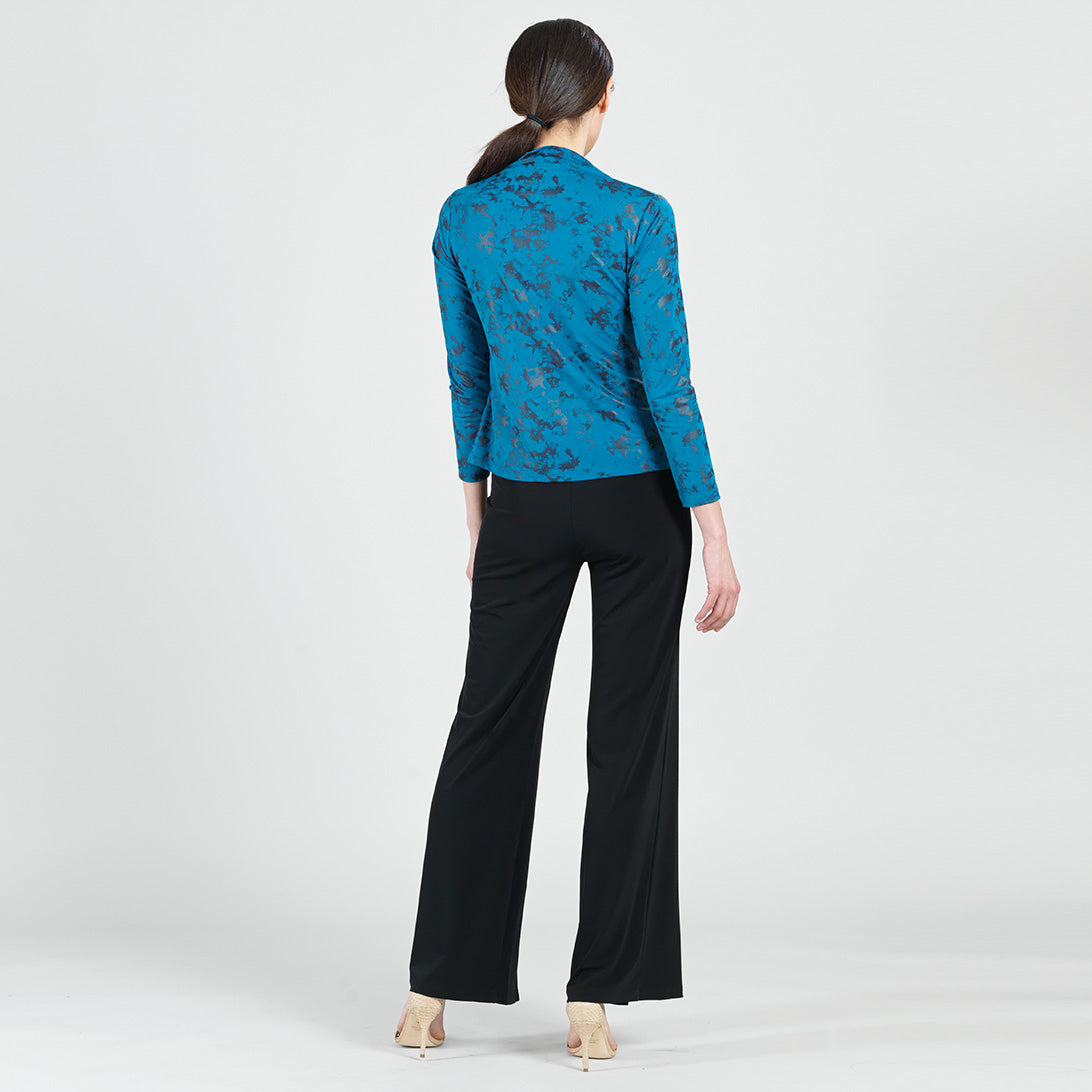 Clara Sunwoo Customer Favorite - Foil Knit - Center Front Tie Top - Abstract Splatter - Final Sale!