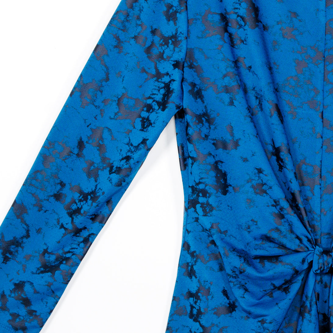 Clara Sunwoo Customer Favorite - Foil Knit - Center Front Tie Top - Abstract Splatter - Final Sale!