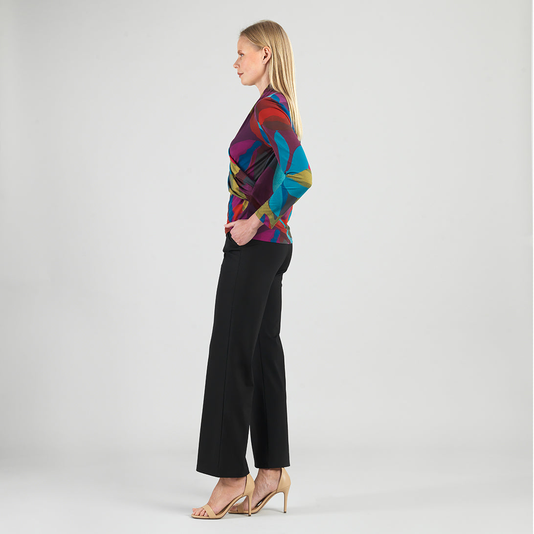 Clara Sunwoo Popular - V-Neck Draped Pleat Top - Petal Burst - Limited Sizes
