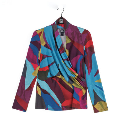 Clara Sunwoo Popular - V-Neck Draped Pleat Top - Petal Burst - Limited Sizes