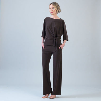 Clara Sunwoo Great Value - Signature Side Tie Top - Brown