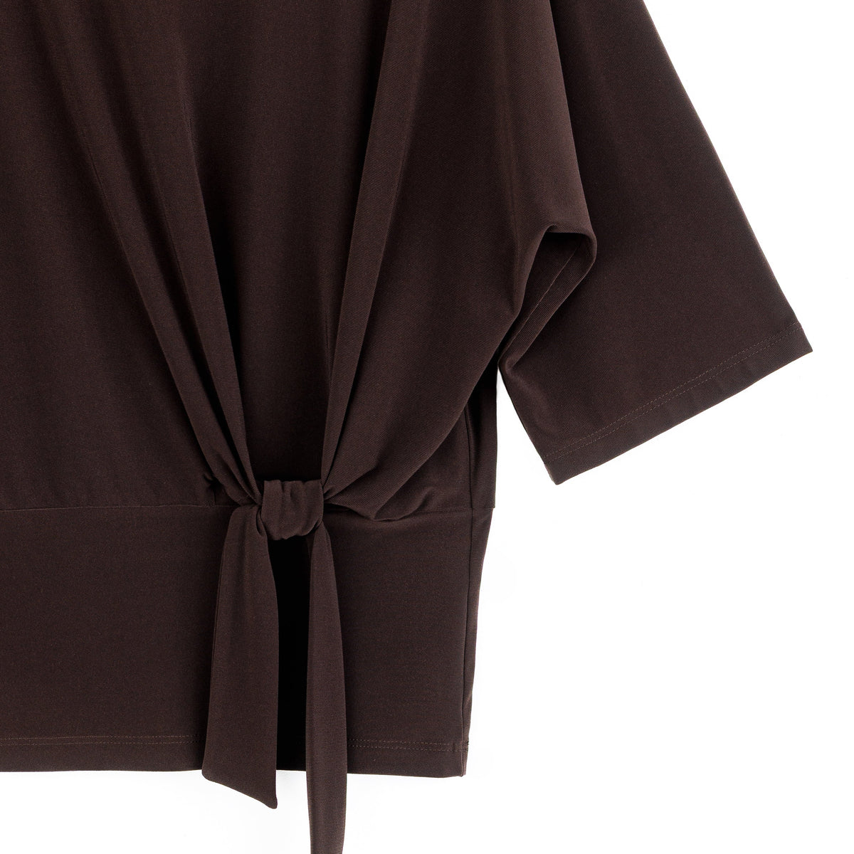 Clara Sunwoo Great Value - Signature Side Tie Top - Brown