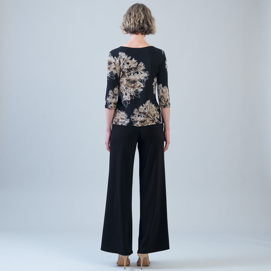 Clara Sunwoo Smart Buy - Scoop Neck Half Sleeve Top - Mum Blossom