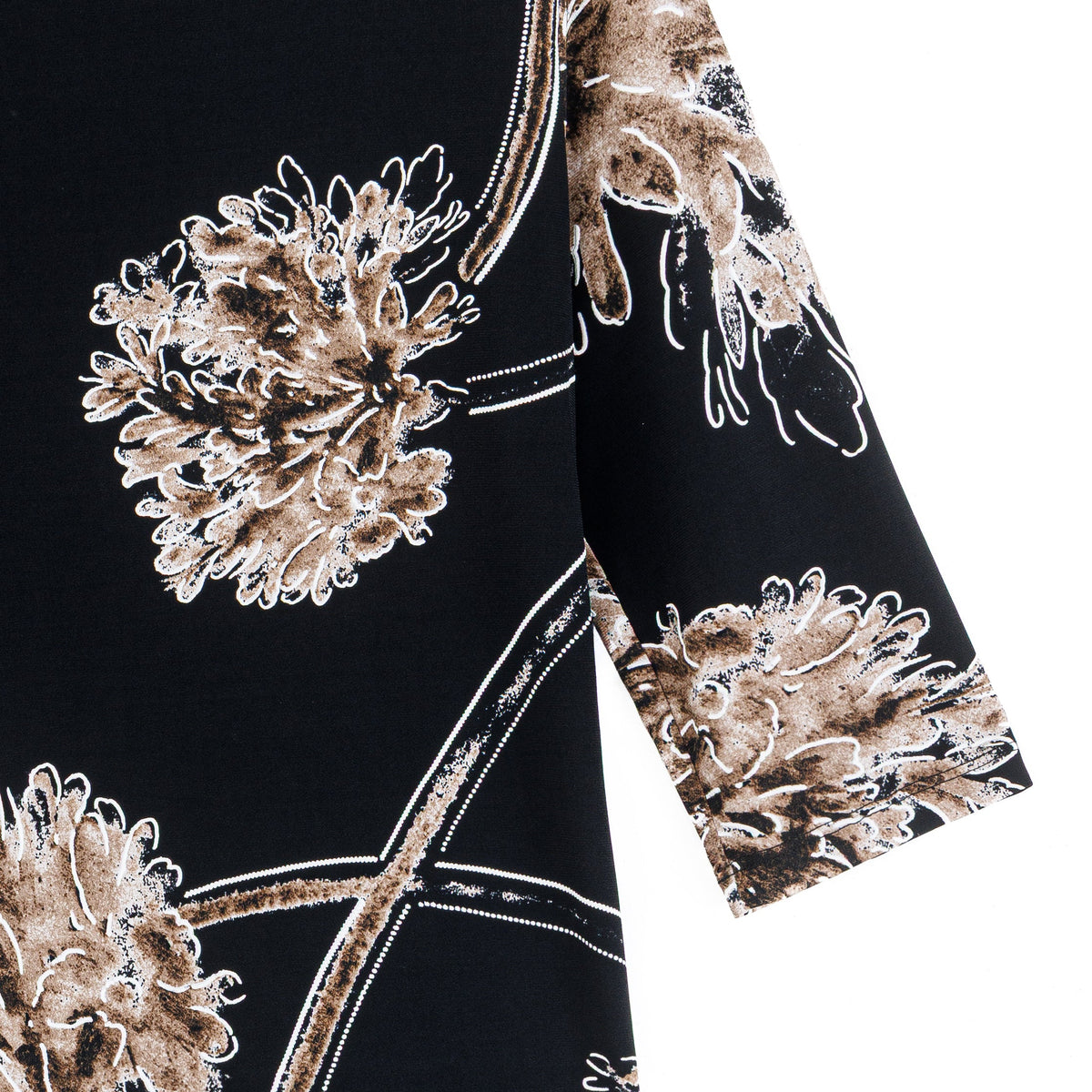Clara Sunwoo Smart Buy - Scoop Neck Half Sleeve Top - Mum Blossom