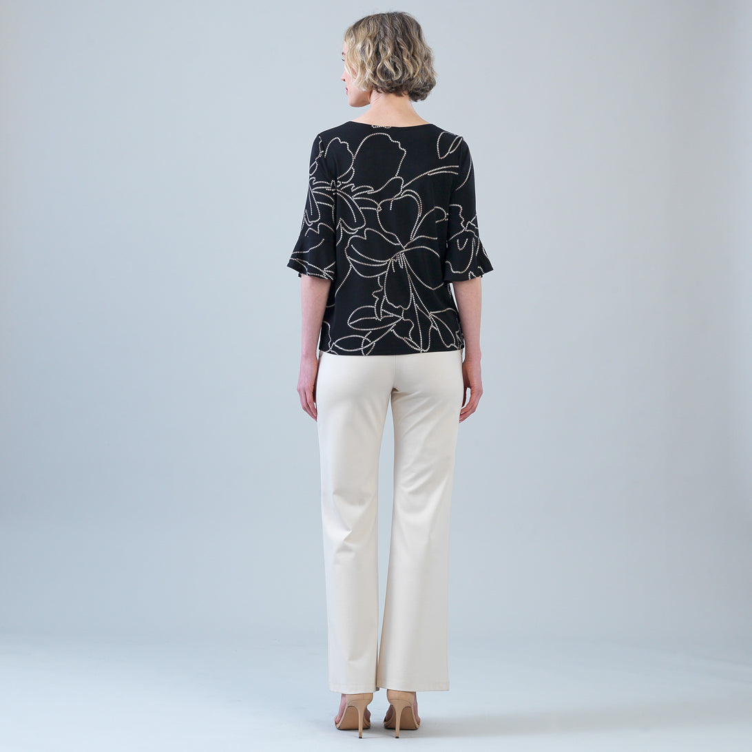 Clara Sunwoo Top Pick - Tulip Cuff Top - Floral Starlight