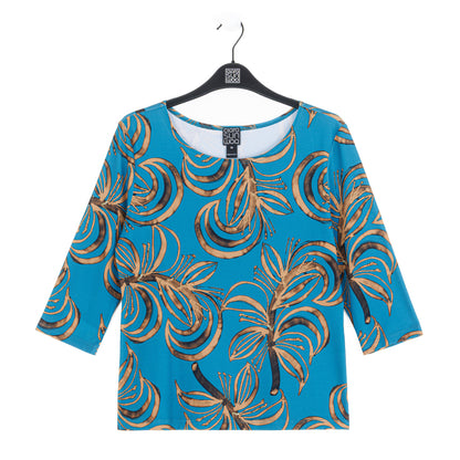 Clara Sunwoo Essential - Scoop Neck Half Sleeve Top - Autumn Leaves