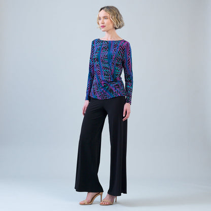 Clara Sunwoo Best Seller - Side Twist Top - Track Stripe-Multi