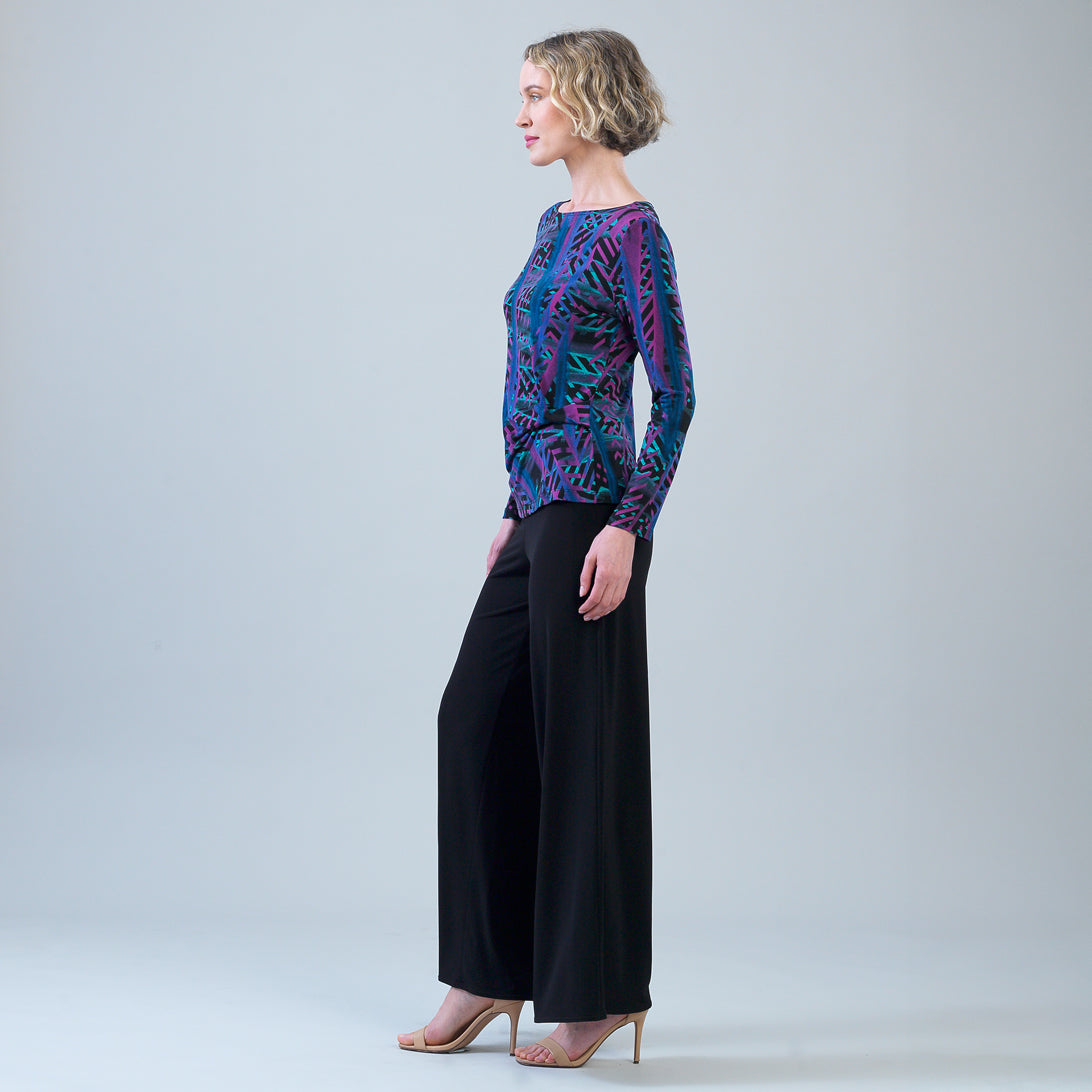 Clara Sunwoo Best Seller - Side Twist Top - Track Stripe-Multi