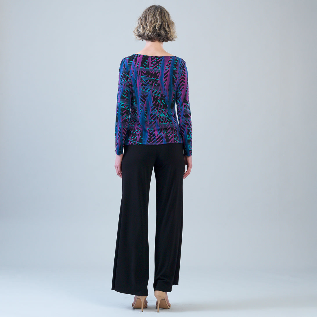 Clara Sunwoo Best Seller - Side Twist Top - Track Stripe-Multi